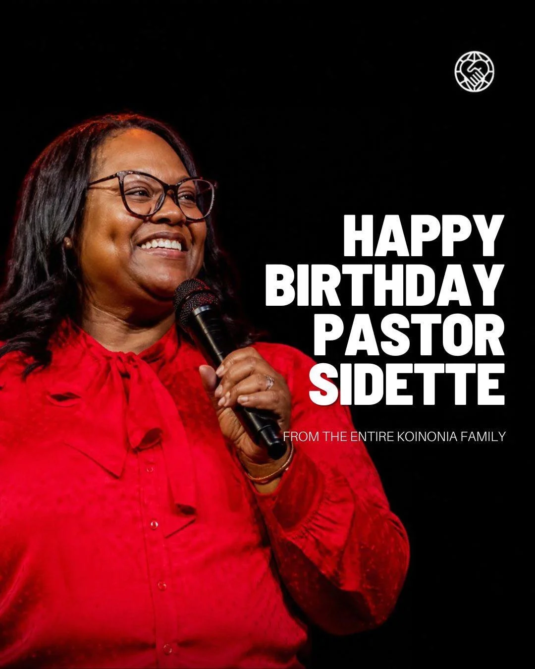 Happy Birthday to the one and only, Pastor Sidette! 🎉❤️

Today we celebrate an amazing woman of God who loves and cares for everyone around her. Thank you for always making us feel seen, loved, and welcomed through your kindness, prayers, encouragem