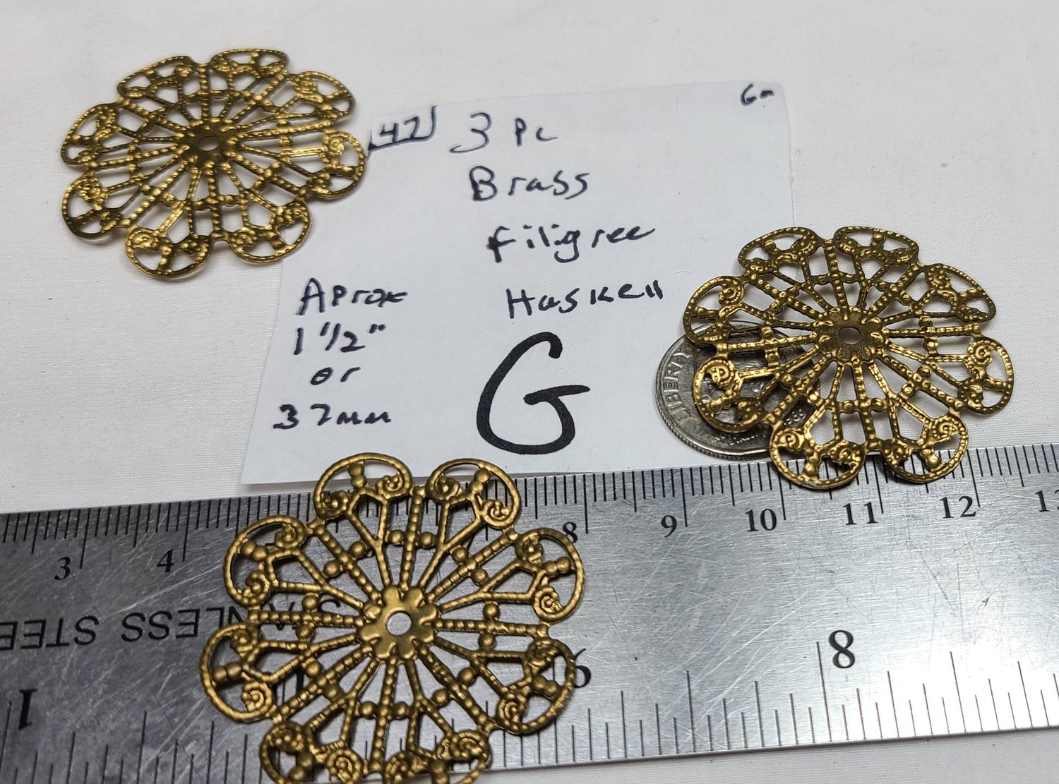 Miriam Haskell Jewelry Findings, Brass Stamping Connectors 