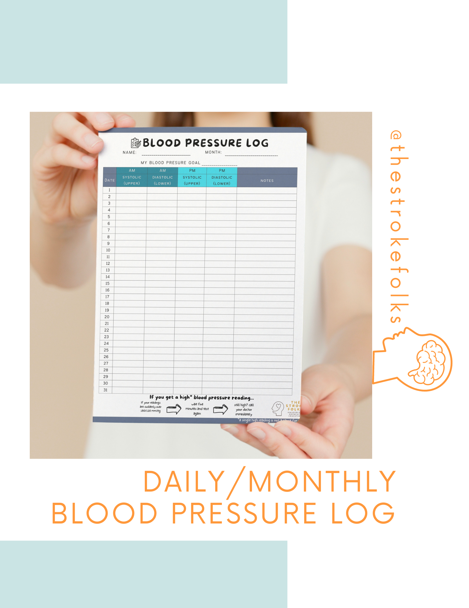 Customizable Blood Pressure Log
