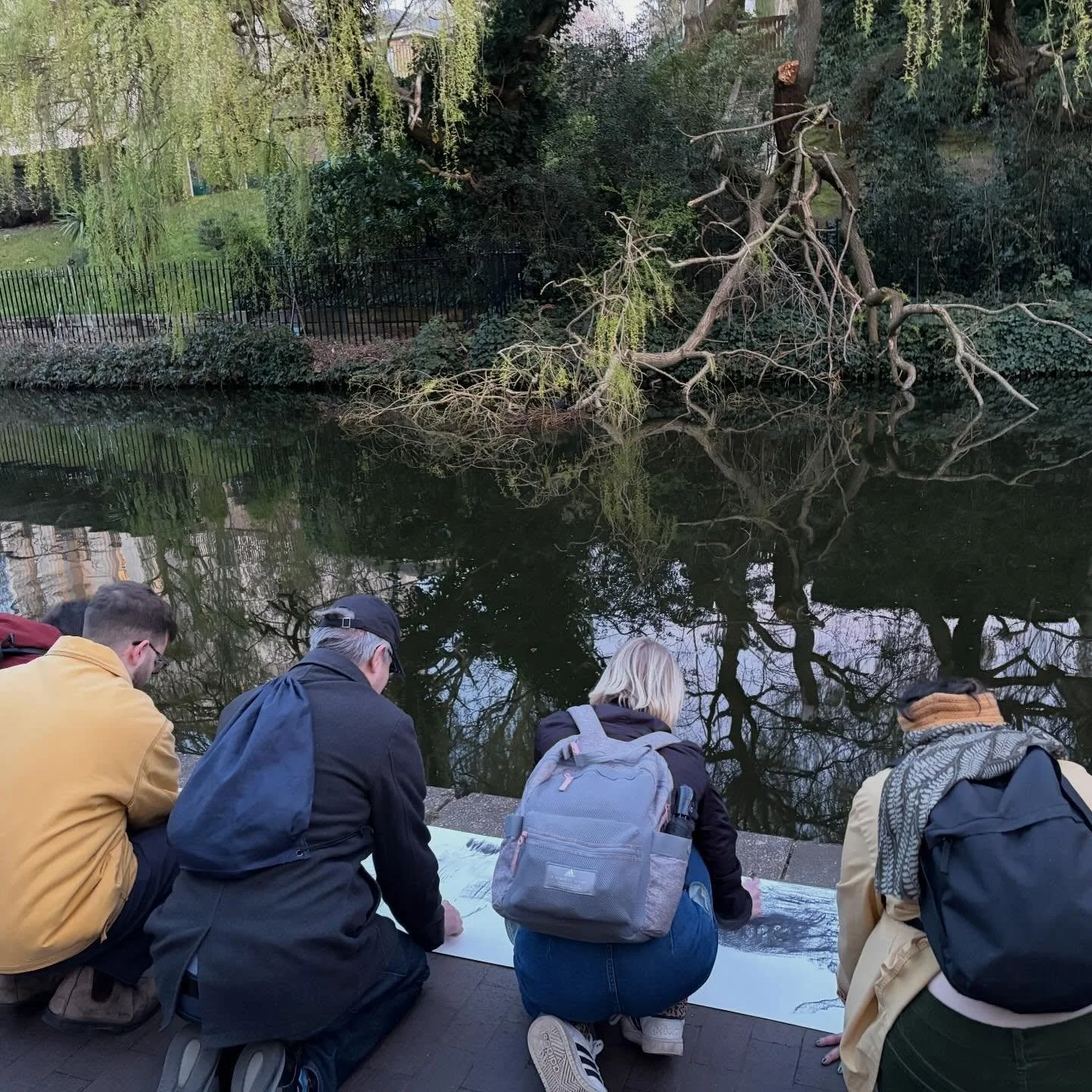 Dusk Walk &amp; Draw along #regentscanal last night to celebrate our exhibition Kindling.