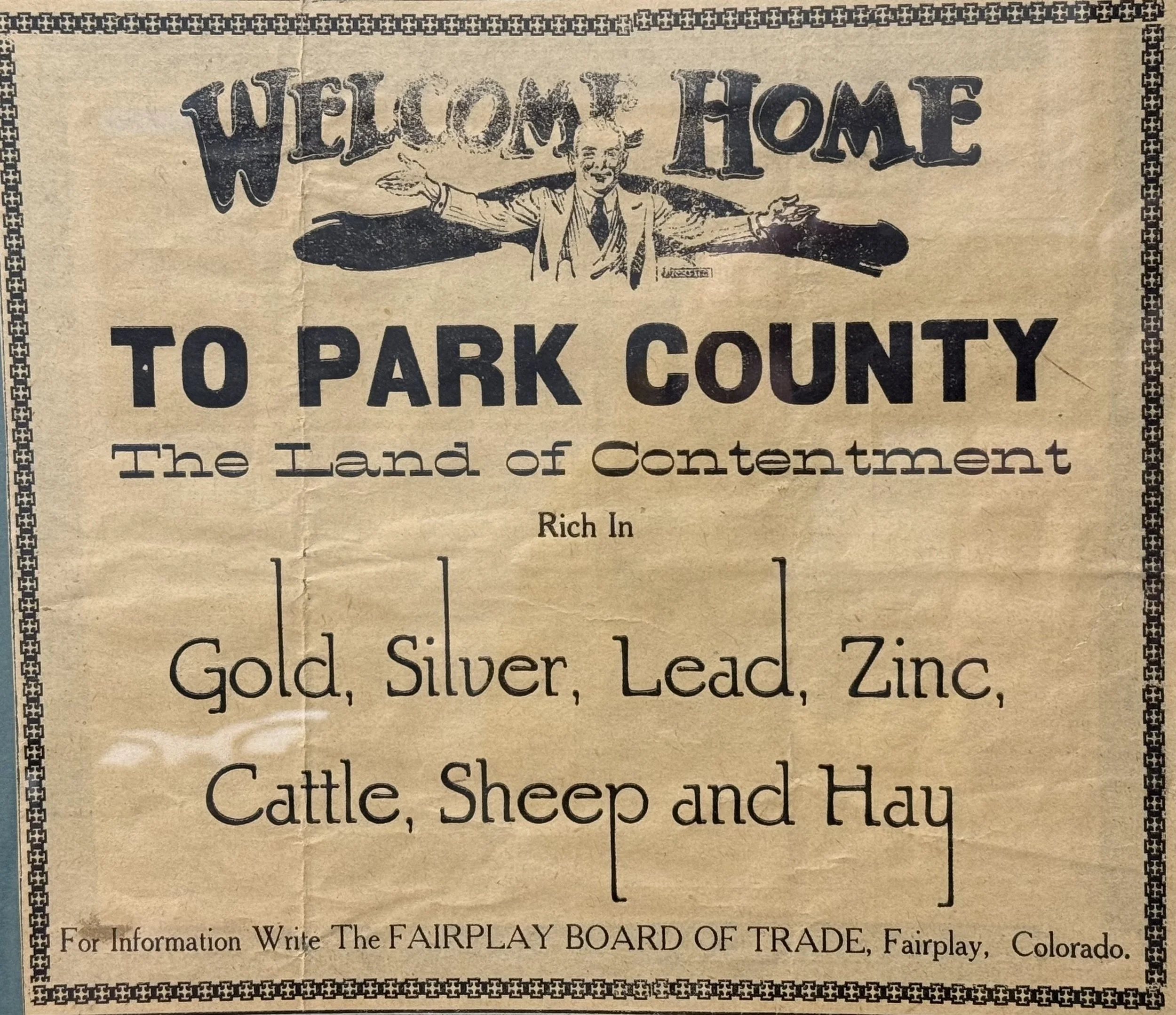 Park County Colorado STR rules historic sign