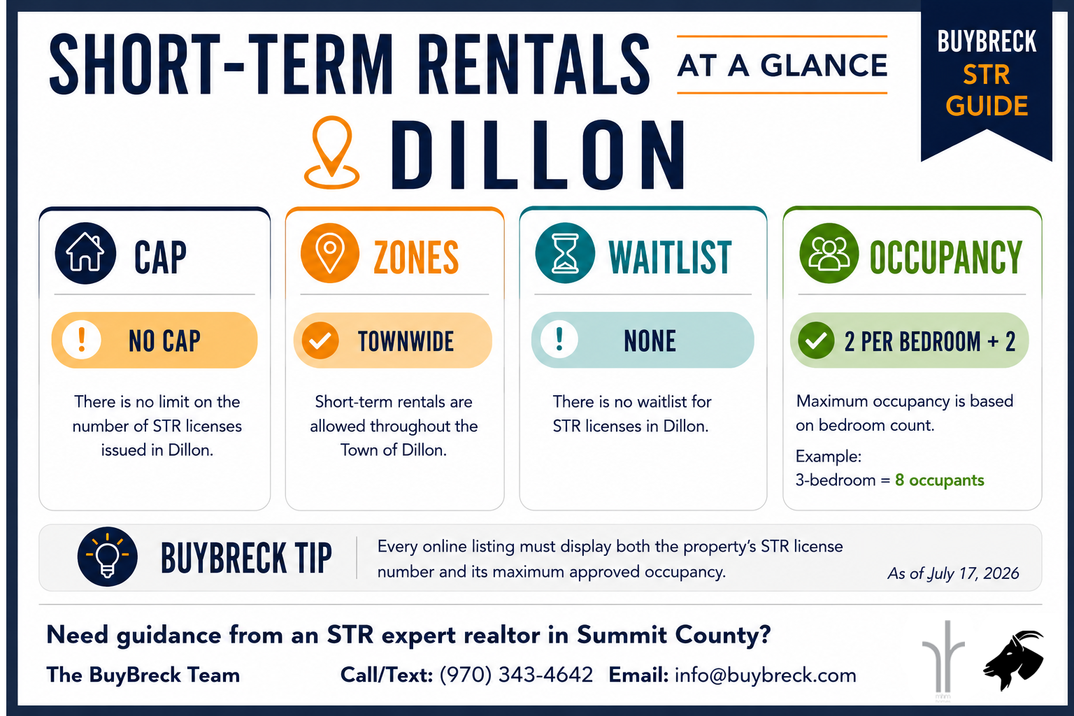 Dillon Colorado STR Regulations