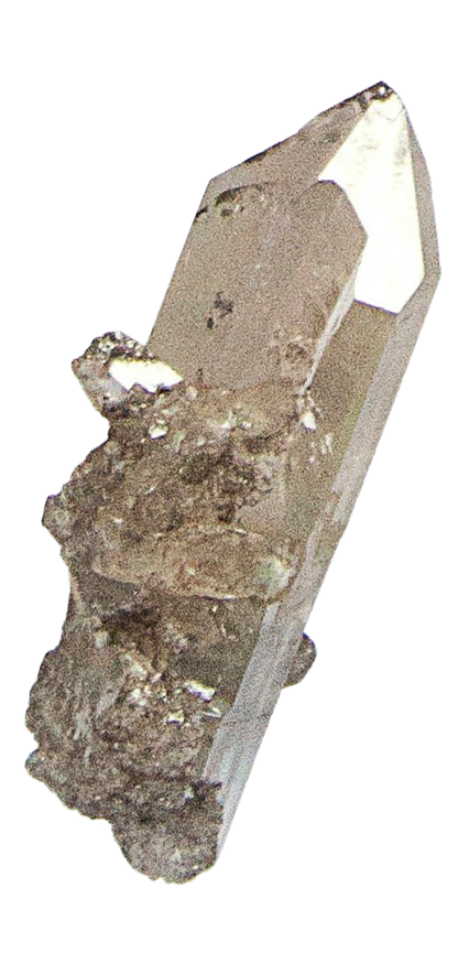 Floating shiny off-white crystal