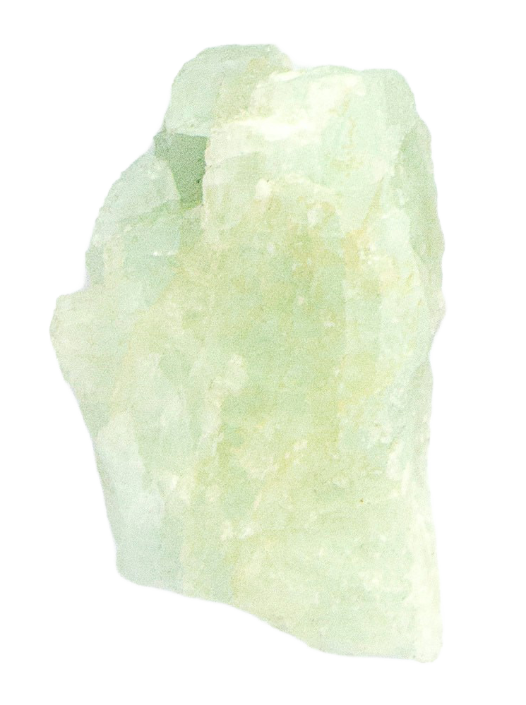 Light green crystal floating