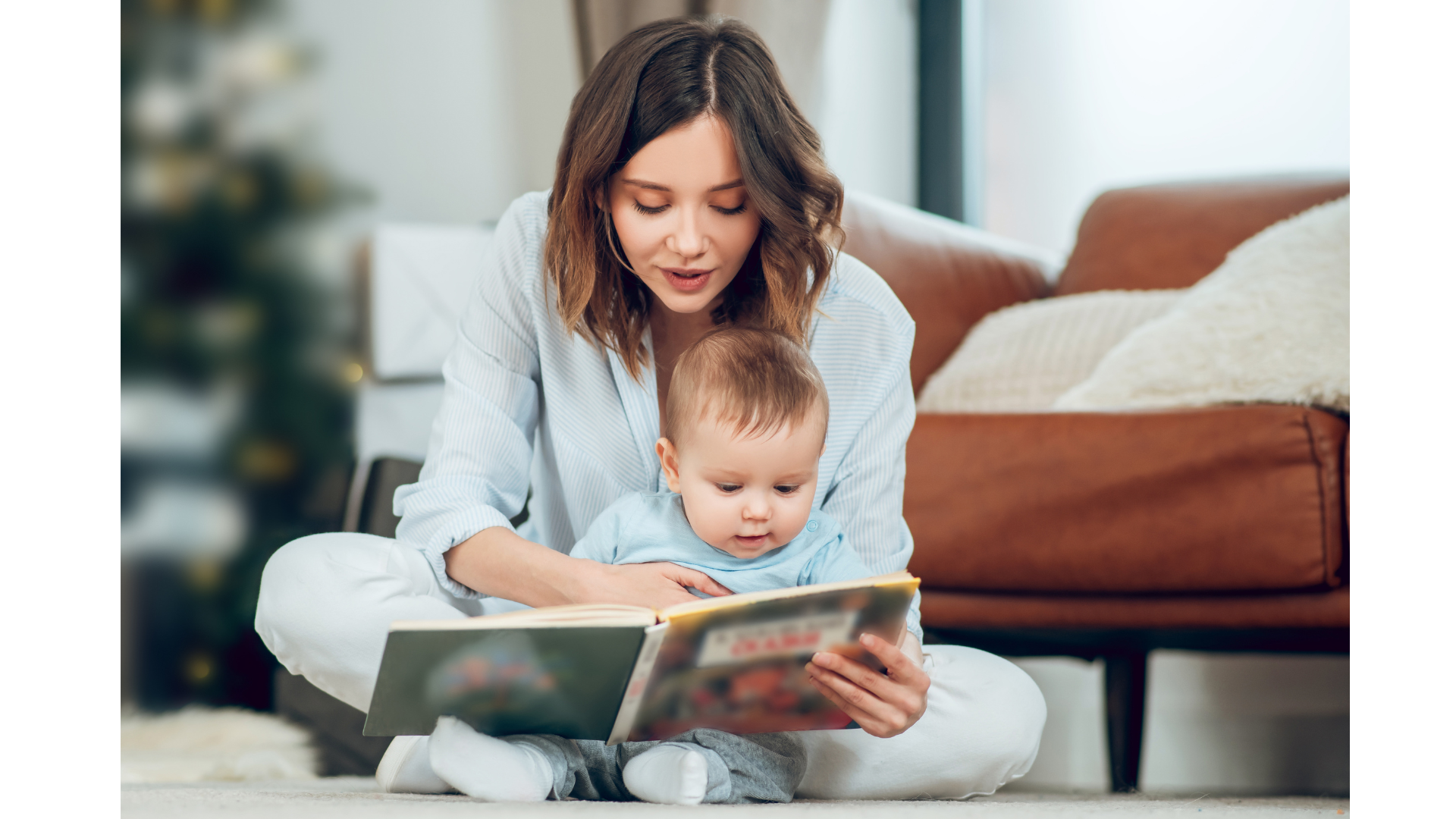 parent reading book to child