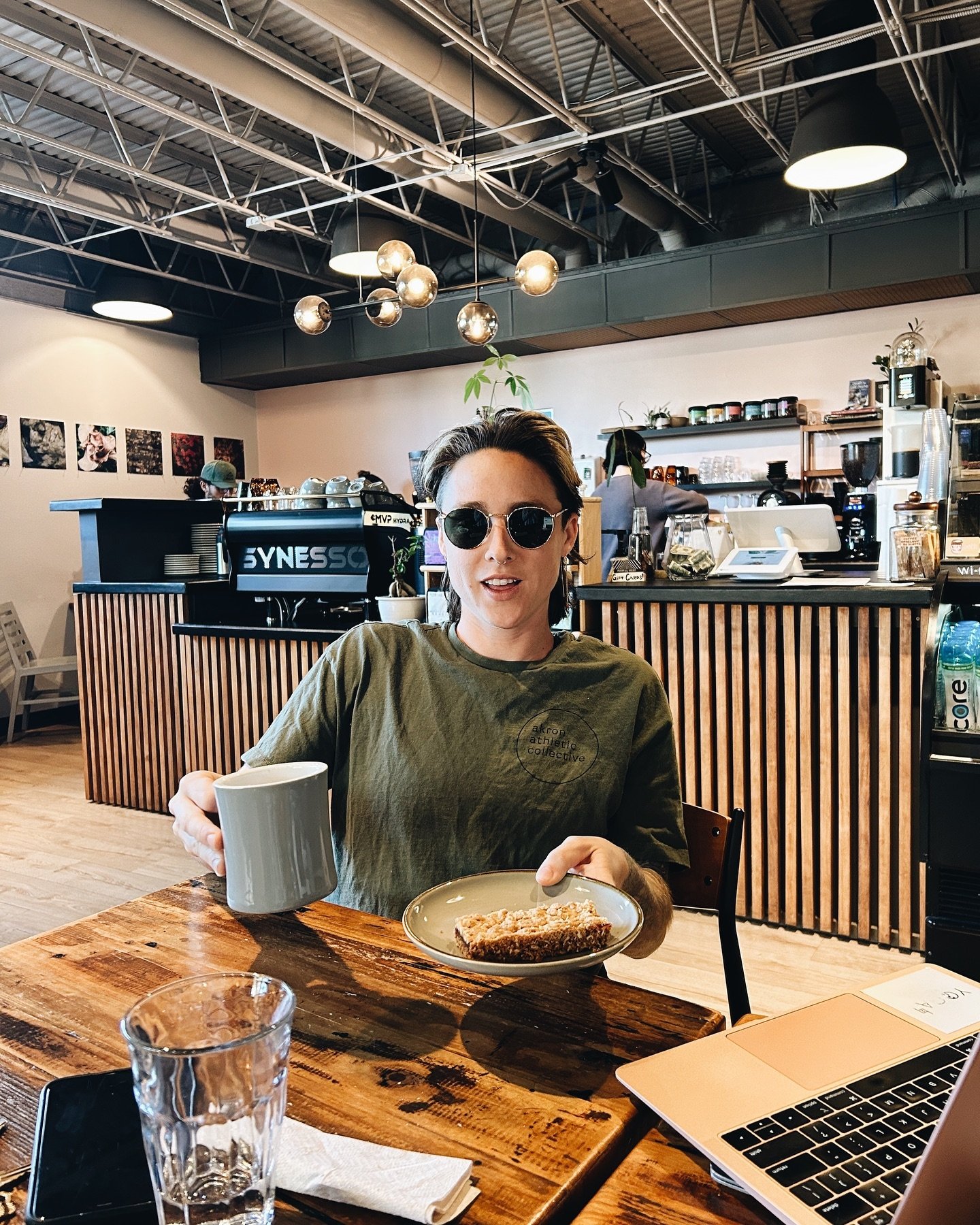 The gym tee is wrinkled but the jam bar is perfect @jamtoothbakingco 😉 The last 4 admin days have looked like this, shout out @portalwestcoffee! Members check your email for the newsletter 🧑🏻&zwj;💻 Last chance to sign up for the Collective Sweat 