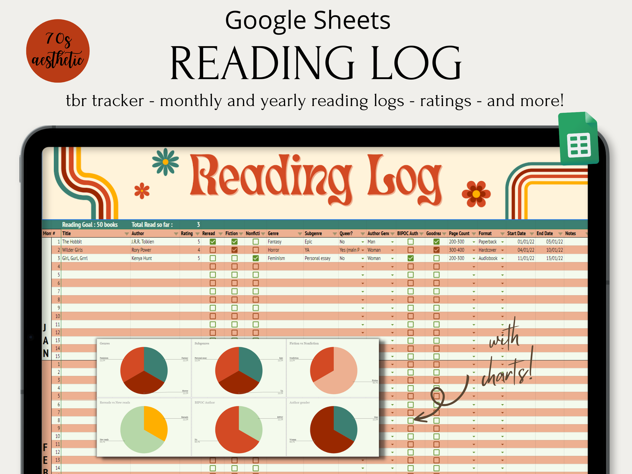 Reading Log Google Sheets Template — Bree's Cozy Spot