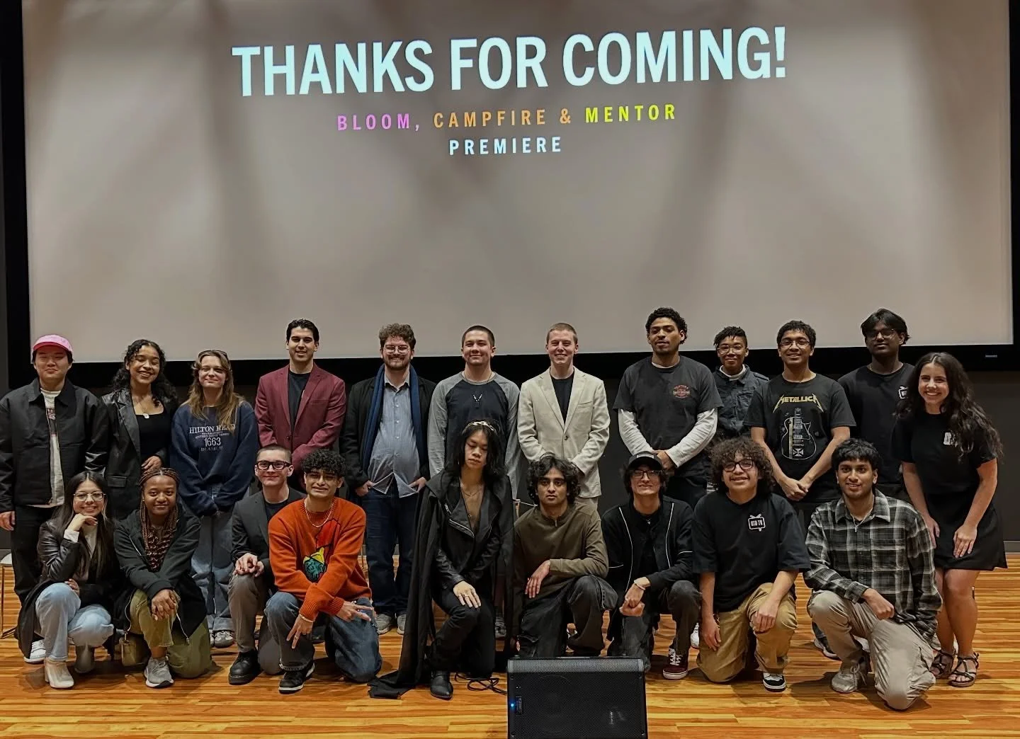 What a weekend! So proud of Clark (white jacket) for producing, directing, co-writing and editing short film (Bloom) with the @utdtv program at UT Dallas. We got to see the premiere of Bloom, the Campfire series and the Mentor series, all short film 
