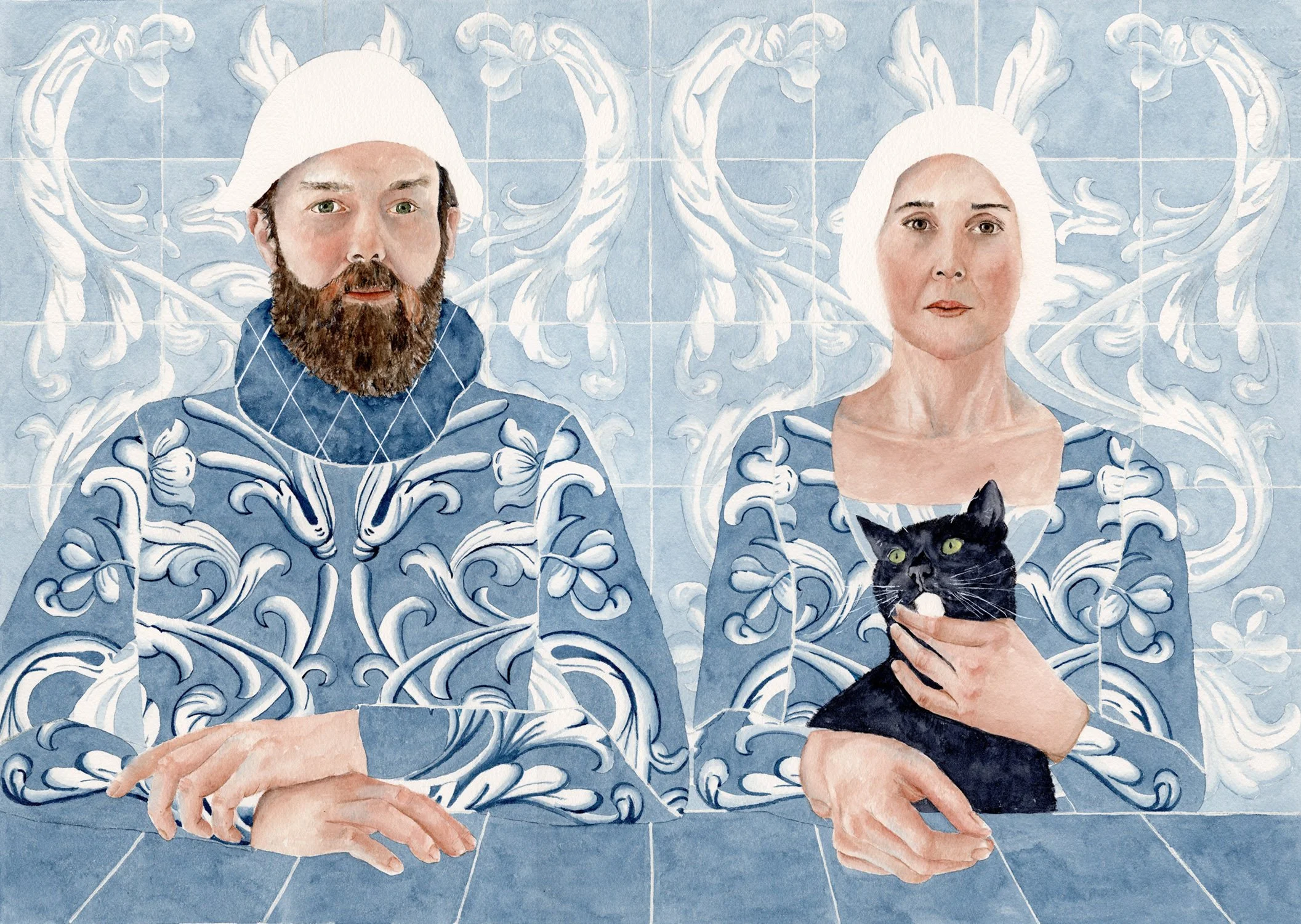 Watercolour by Monica Vitorino. Exhibited at the Royal Institute of Painters in Water Colours 214th Exhibition