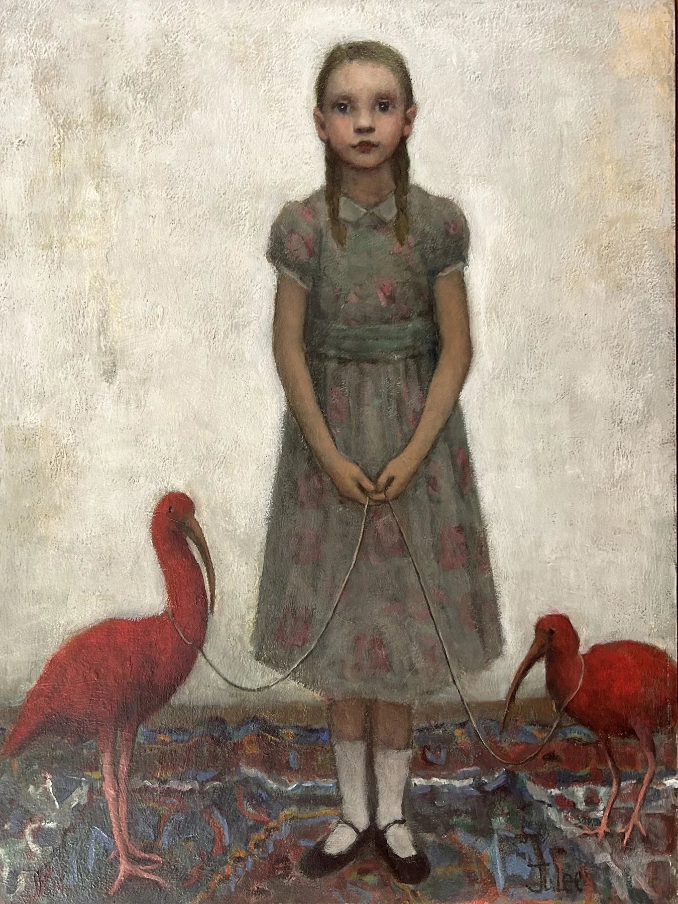 Girl with Ibis 24x18