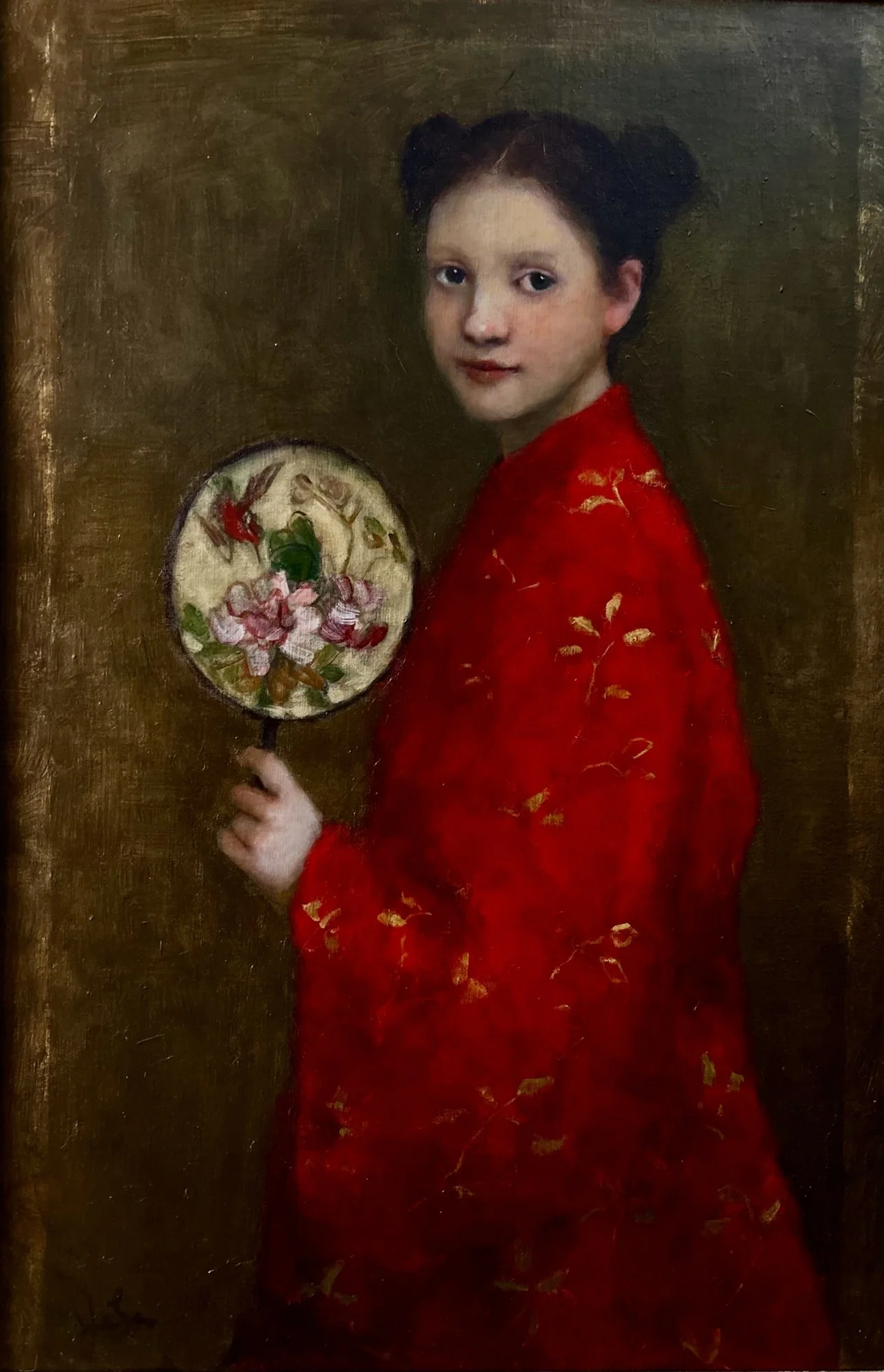 Girl with Fan 36x24