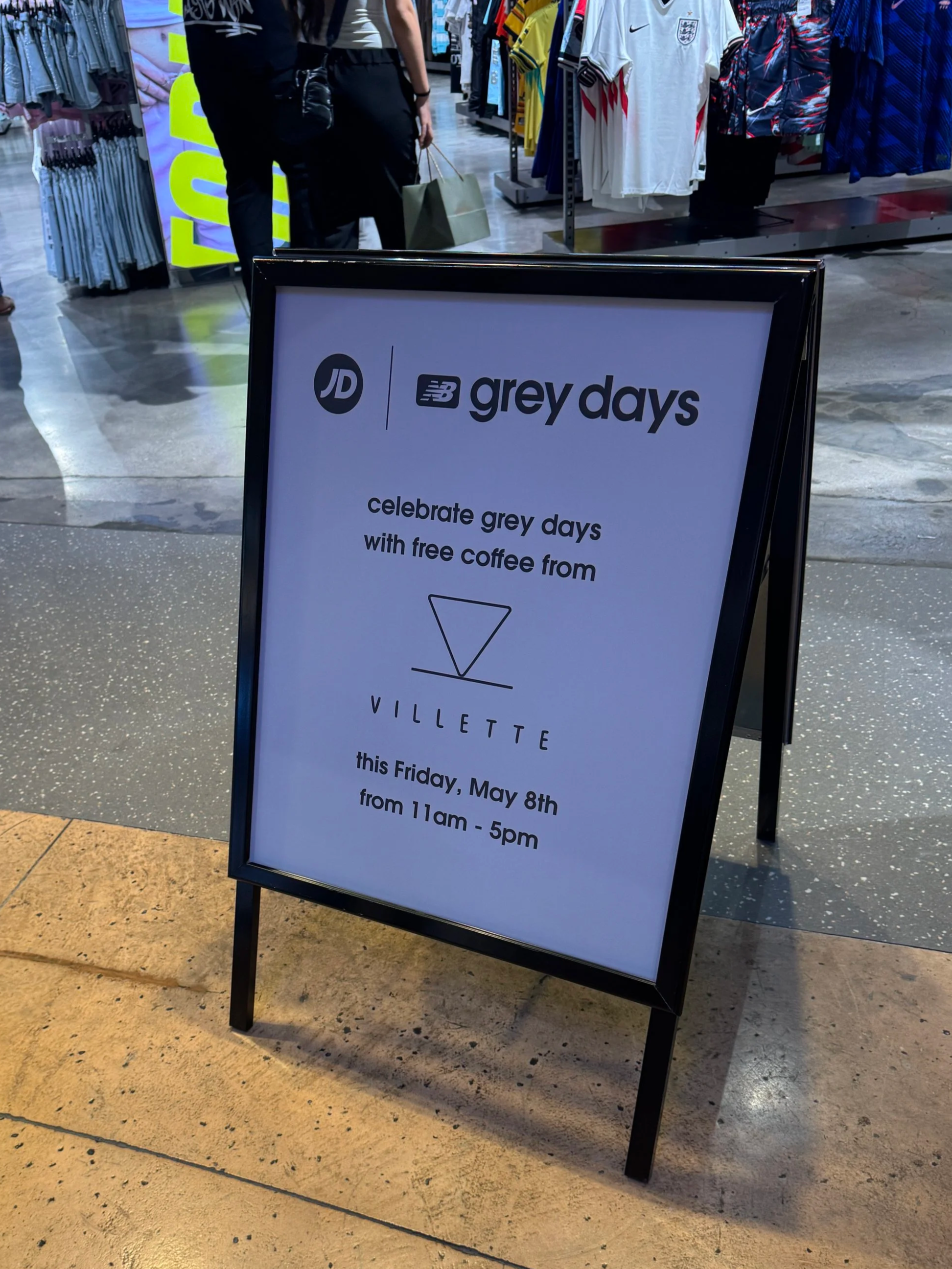 JD Sports x New Balance Grey Days Coffee Cart Activation at Dolphin Mall