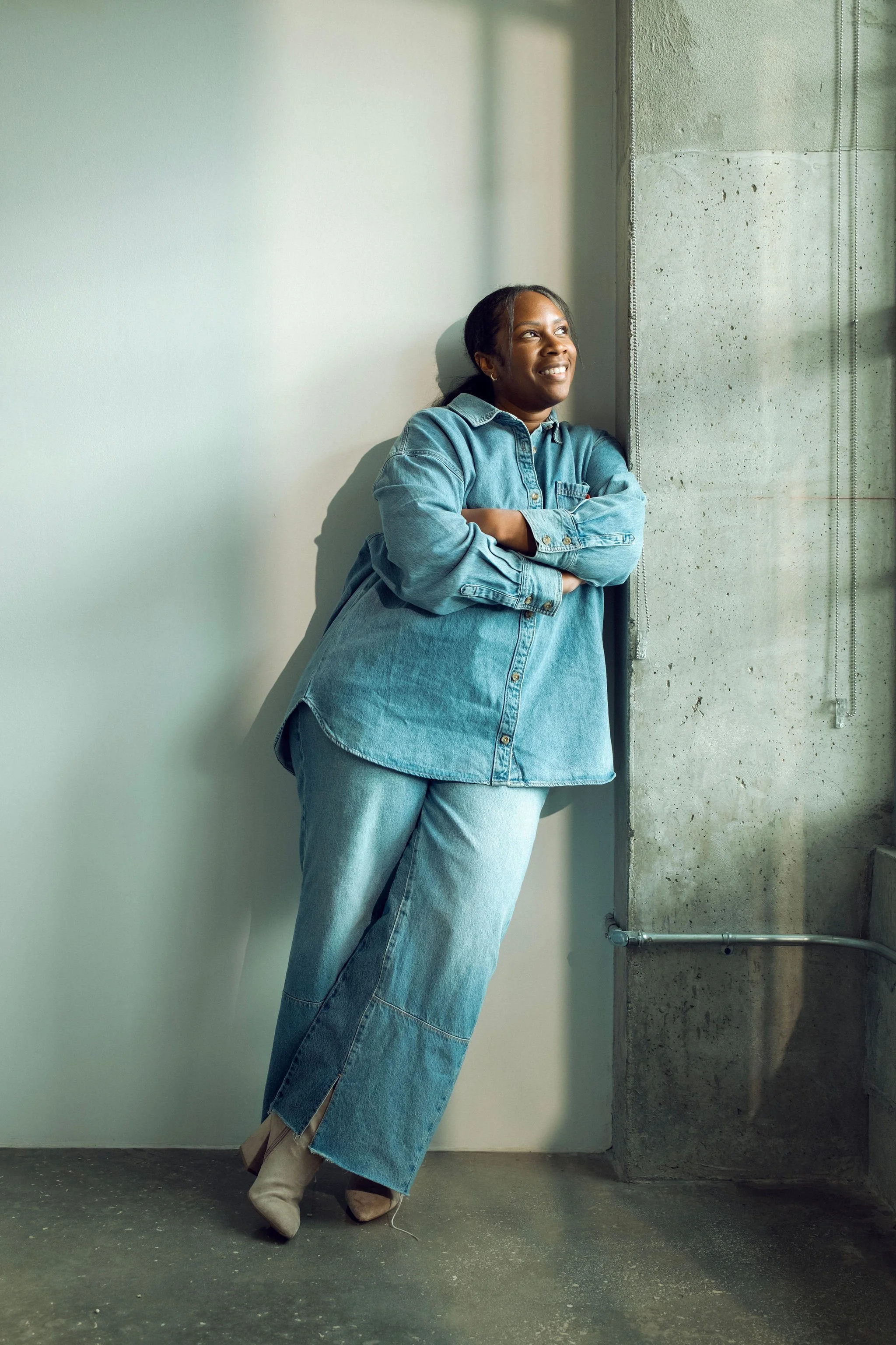 Villette Coffee Cart owner in a modern Miami studio space