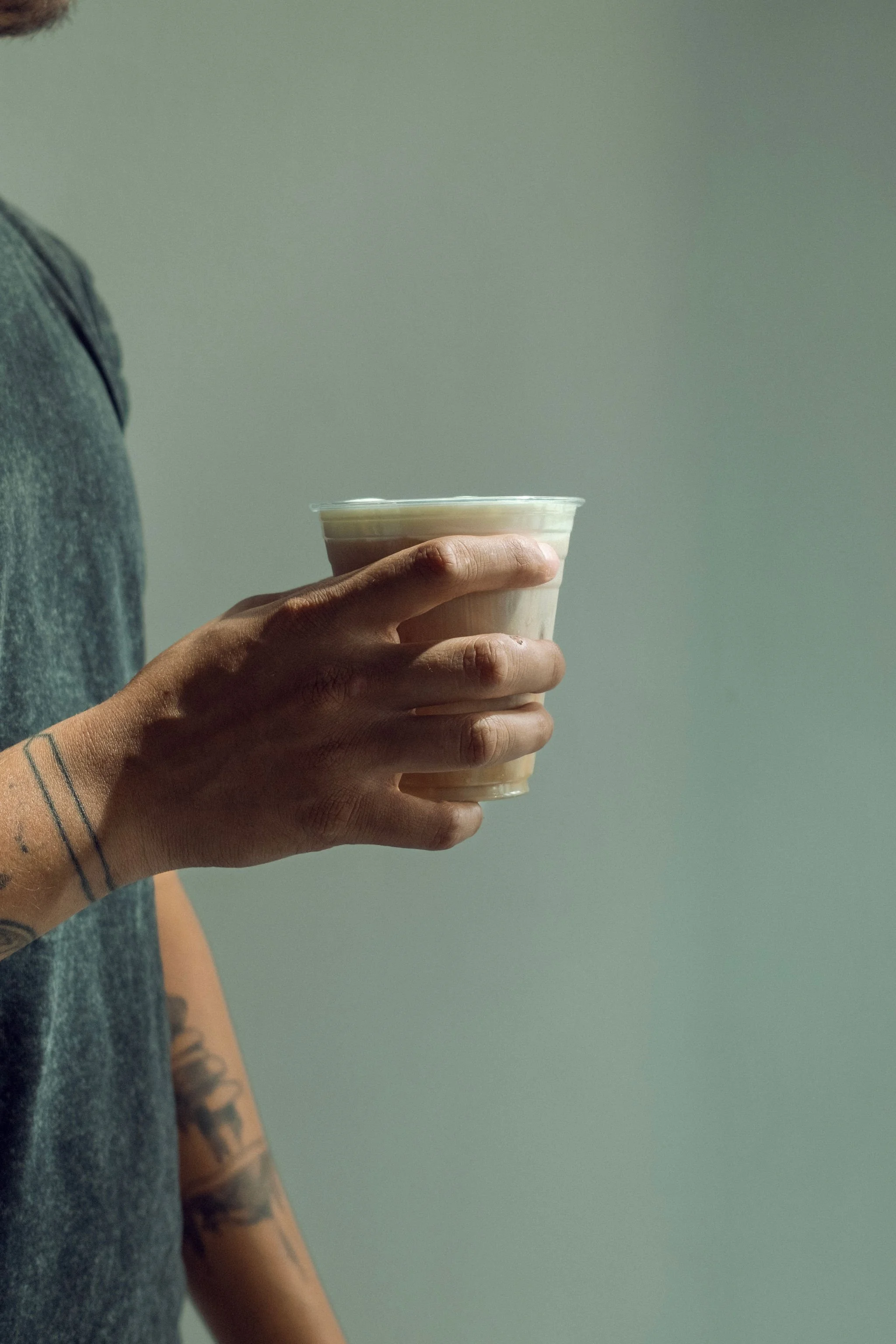 Iced specialty latte served by Villette Coffee Cart at a Miami event