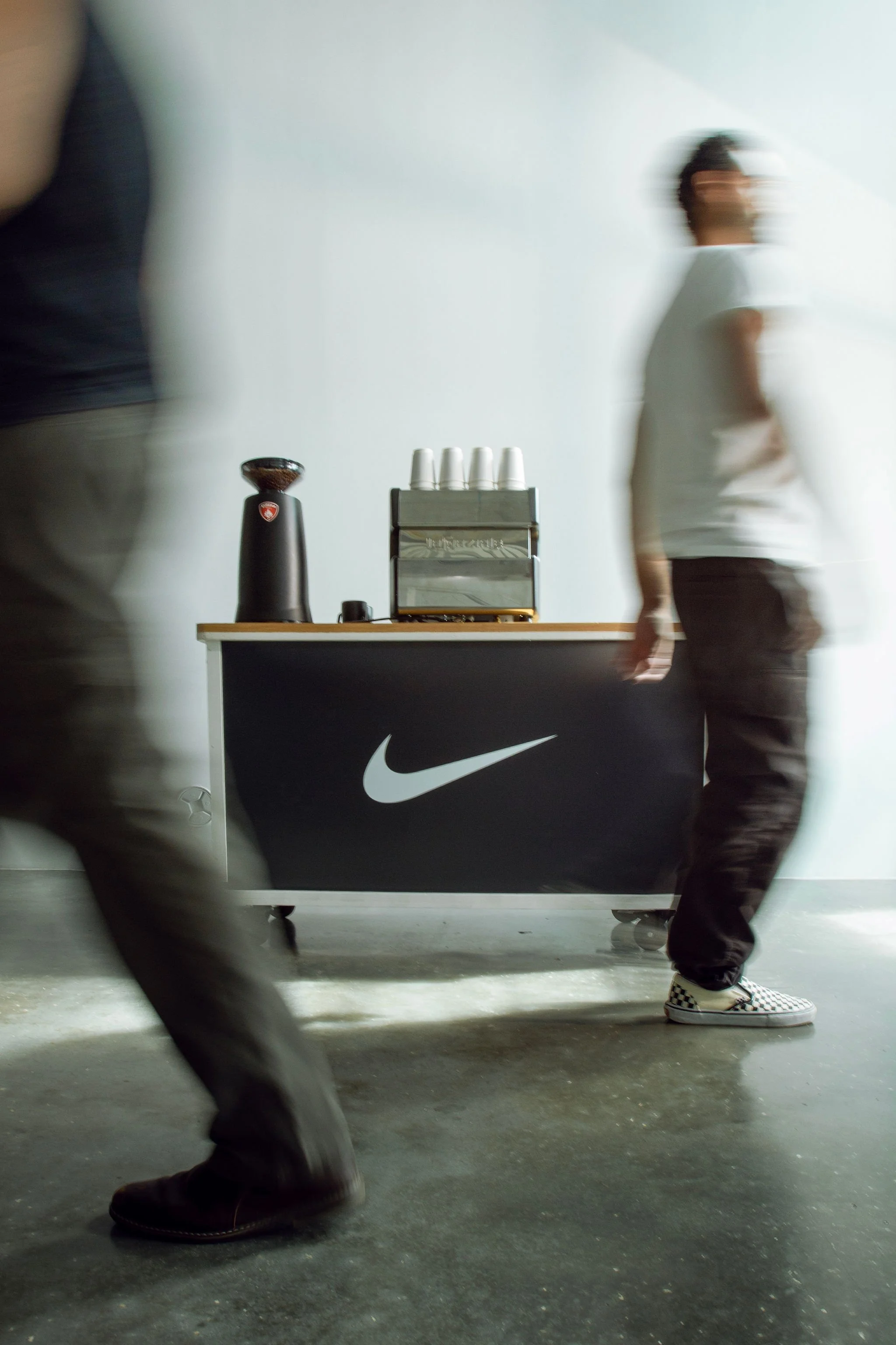 Mobile coffee catering setup for Miami brand activation