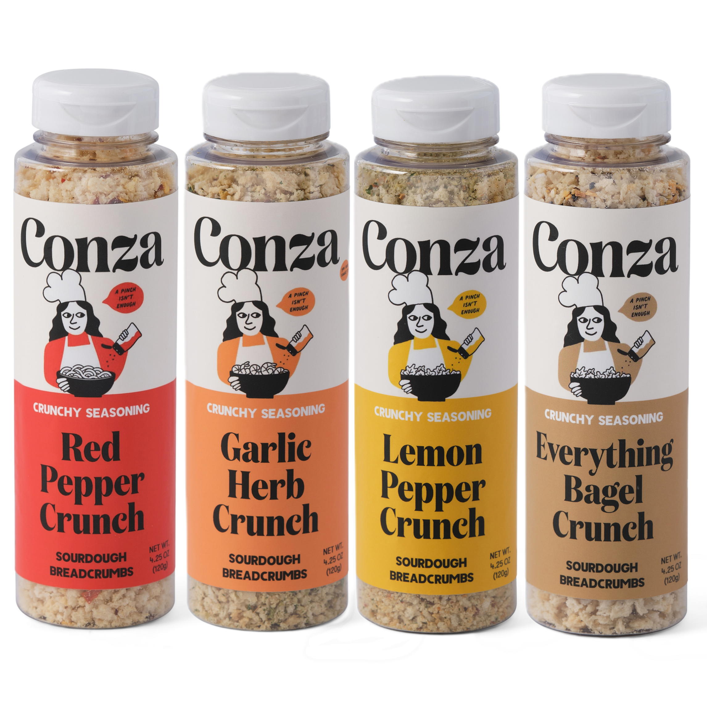 Try All 4 Crunchy Seasonings!