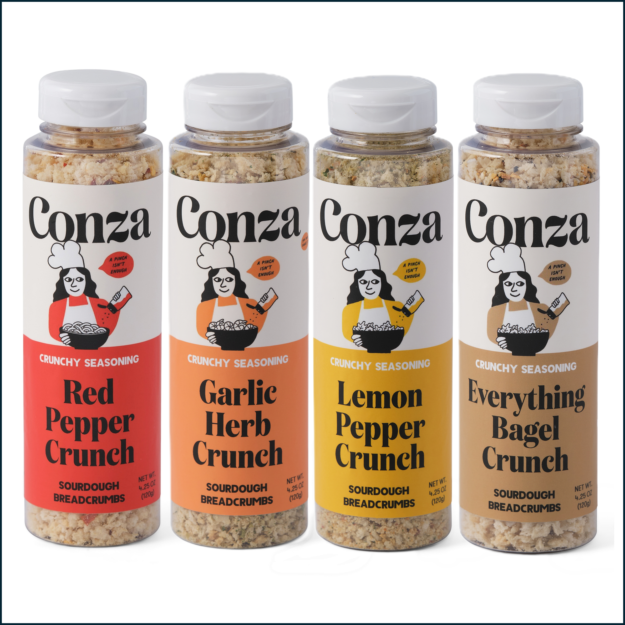 Try All 4 Crunchy Seasonings!