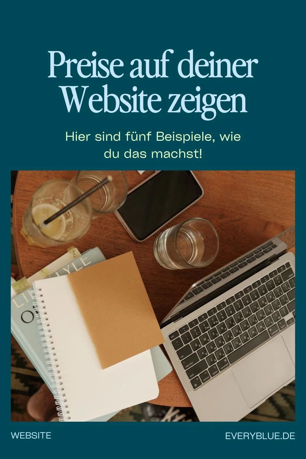 Preise zeigen auf der Website