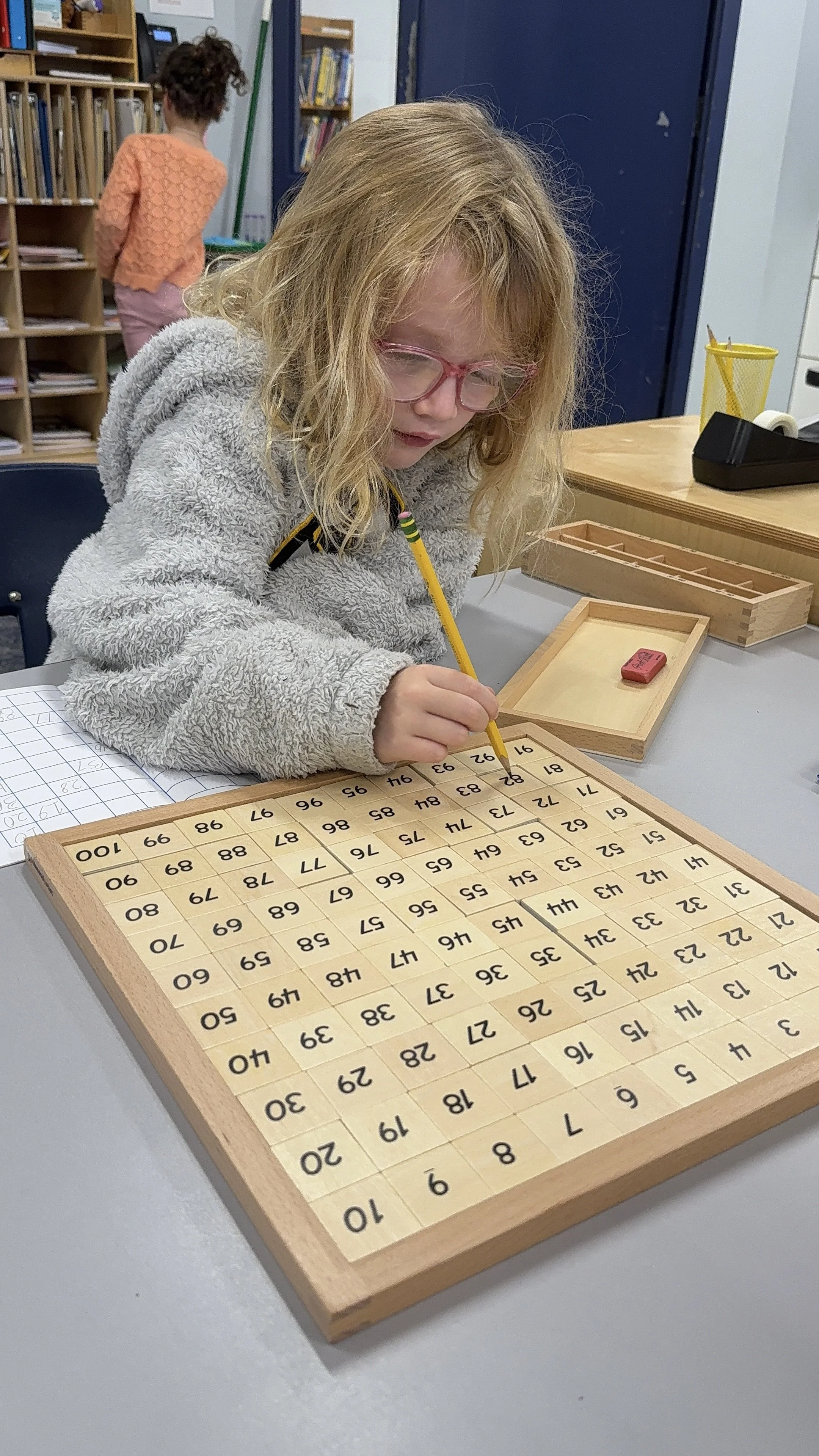 Montessori math one hundred board