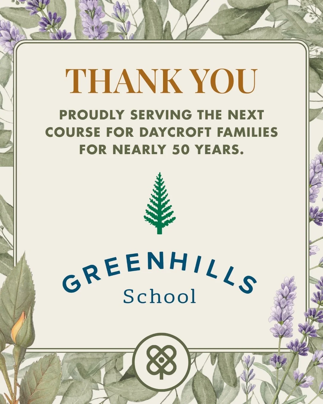 A huge thank you to all our sponsors! From Binomial Cube to Golden Bead, your generosity fuels a brighter future for every Daycroft student. 🌷💐🪻

#HandsHeartsMinds #DaycroftCommunity