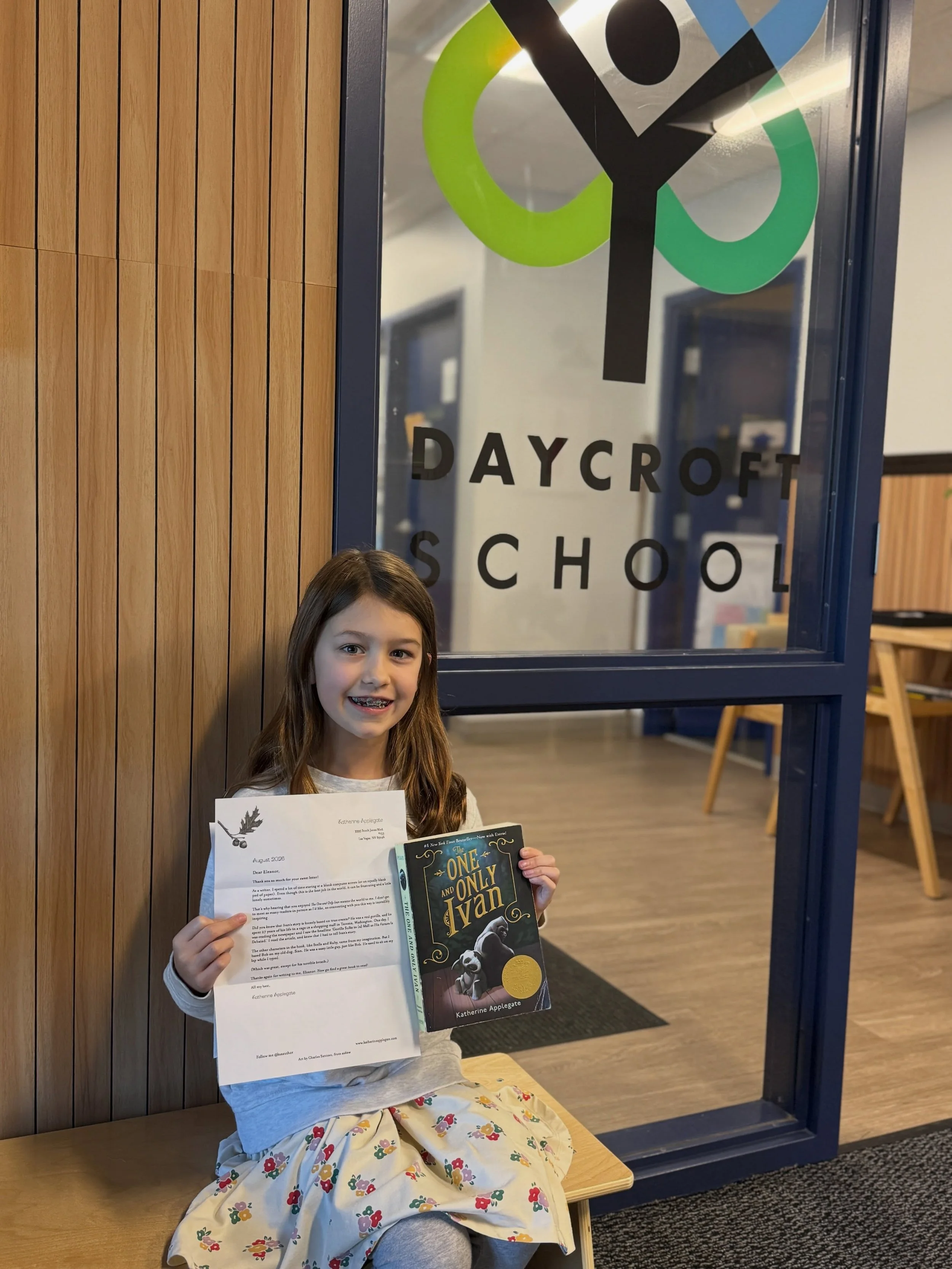 Thank you at @kaaauthor for the lovely letter back to one of our voracious readers at Daycroft. It made her day!!!!📚📚

Books open worlds for readers!📖