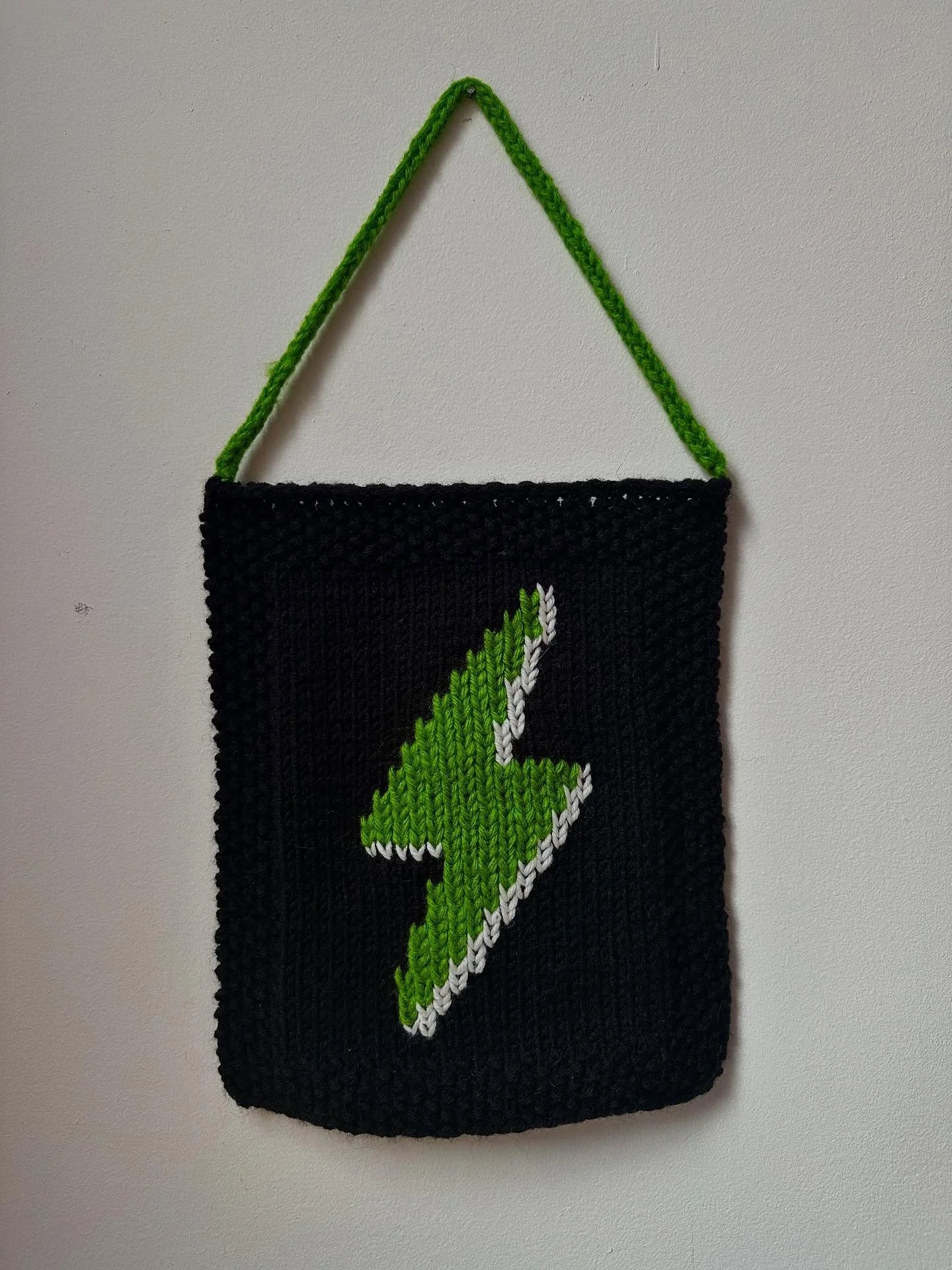 bb&rsquo;s first duplicate stitch for @walo_inc&rsquo;s gift exchange&hellip;

and now she lives at @dylancatherman&rsquo;s casa 💚

#duplicatestitch #knittersgonnaknit #knitting #knit #knitwear