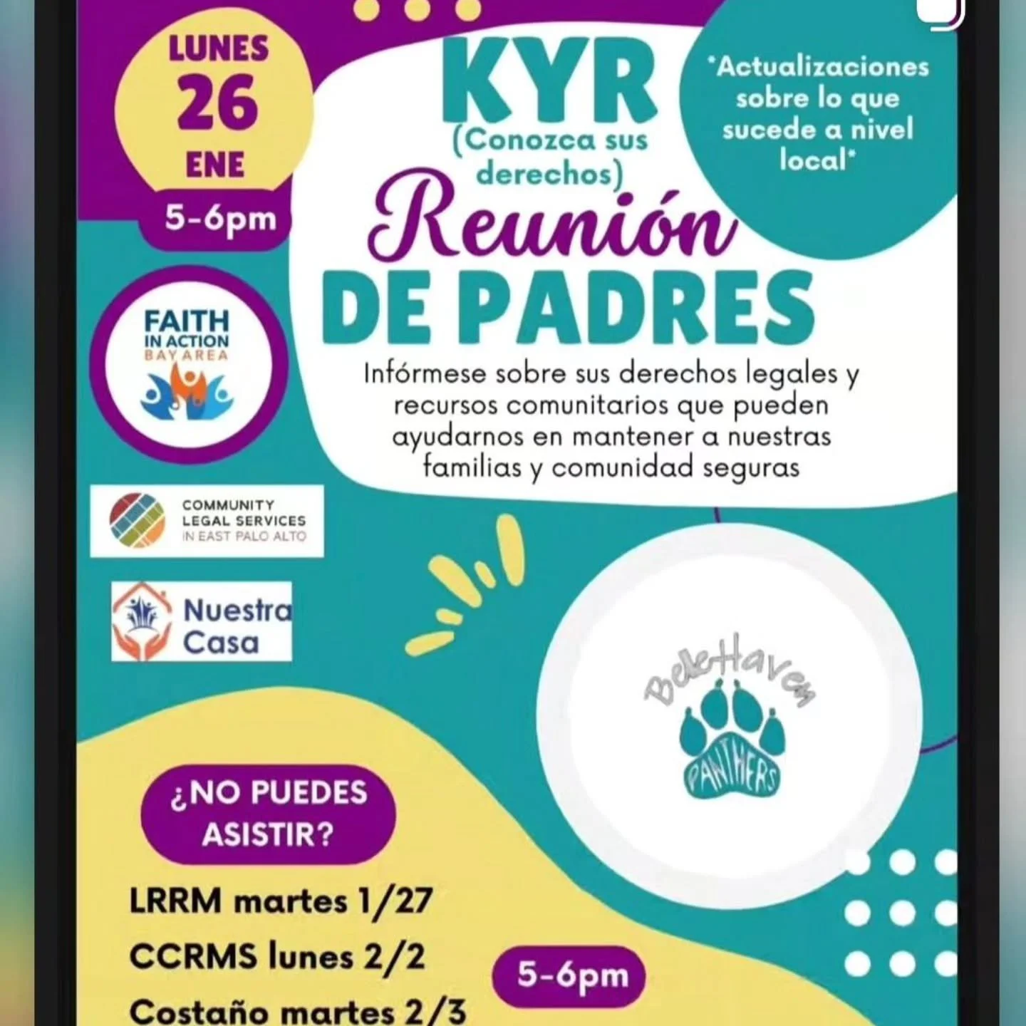 Sharing these flyers with the East Palo Alto community ❣️