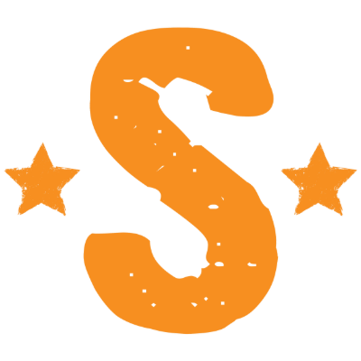 Illustration of a large orange numeral 2 with black hand pointing at it, surrounded by orange stars.