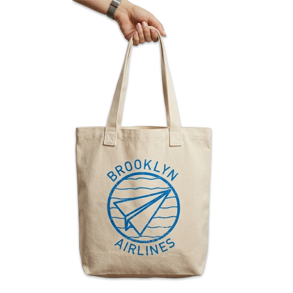 BROOKLYN AIRLINES TOTE BAG (CIRCLE LOGO) - TOTE BAG