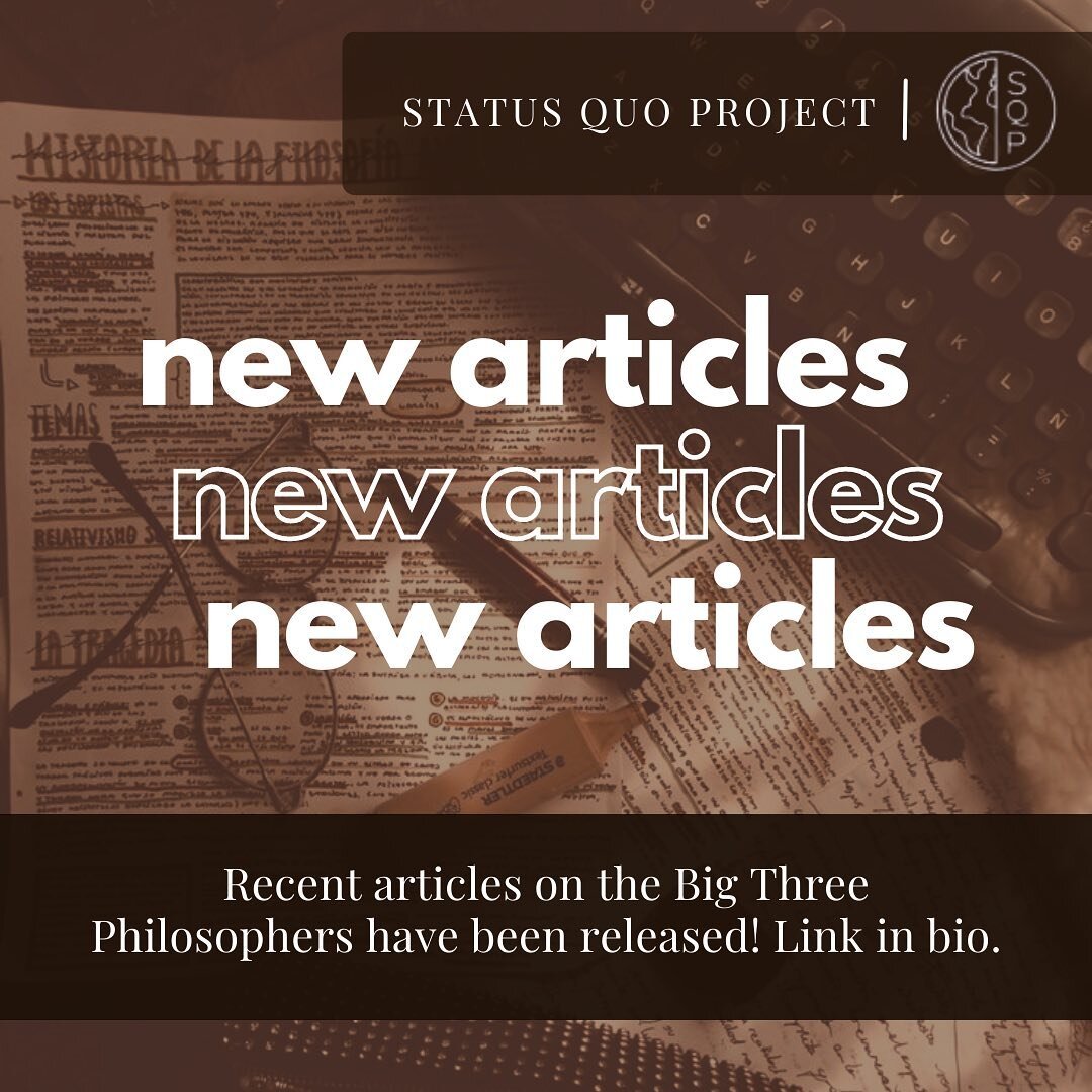 New articles Released on the Big 3! Check them out by clicking the link in our bio, to see our website!

#nonprofit #nonprofitorganization #philosophy #education #socialscience #humanities #leader #application #opportunity #youthopportunities #youth 