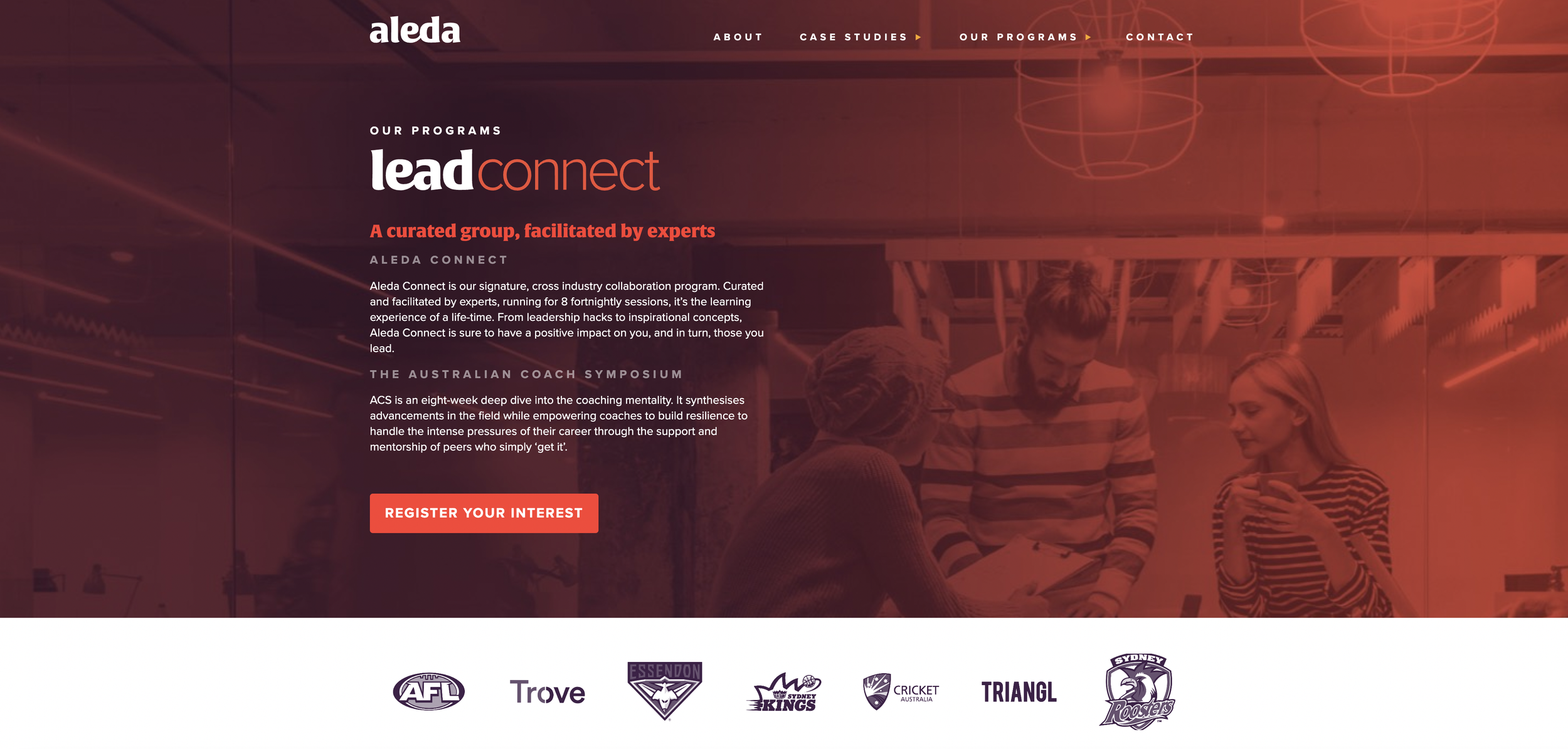 Aleda Collective Australian Coaching Symposium copywriting by Tom Lazarus