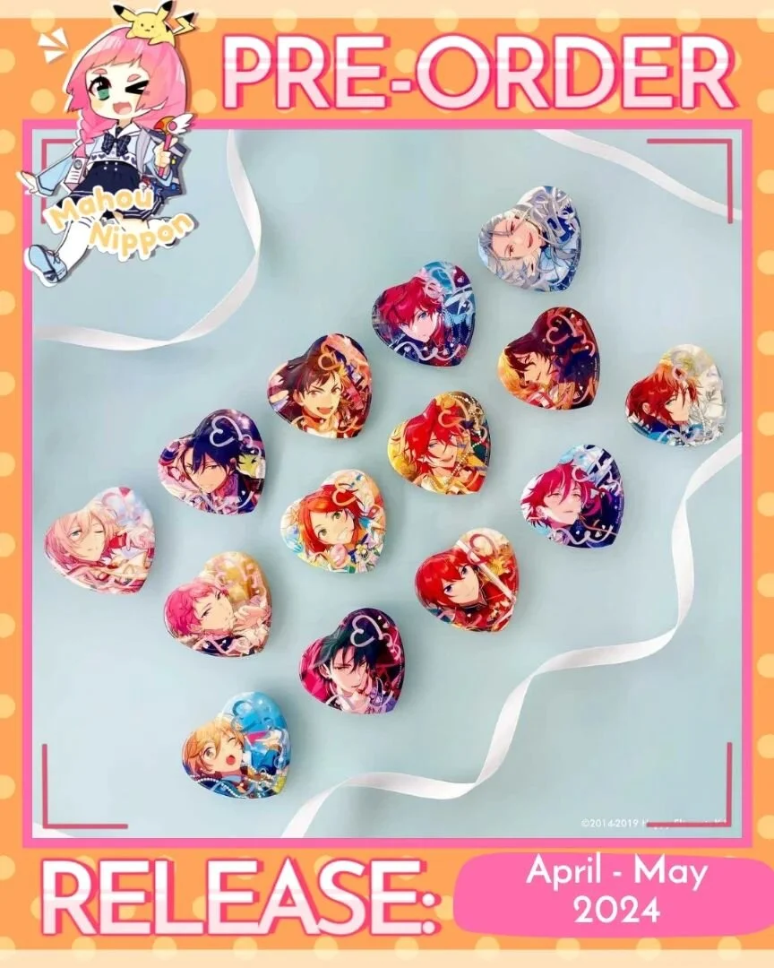 Ensemble Stars White Day badges are now up on my site! Link is in bio! You can choose the design of these badges! 

Order deadline for these is the 26th November so make sure you order before then if you'd like one!

You can find them on the site by 