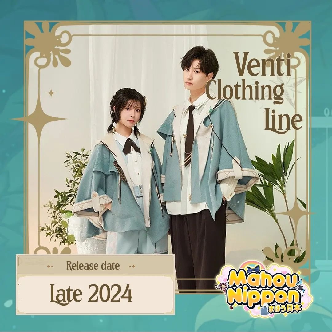 Venti Clothing line available to order on my website 🍃🌱
Link is in bio! ⤴️⤴️

Clothing can be found under the 'Genshin Impact' category ✨

Super cute clothing line inspired by Venti from Genshin Impact! 🍃 Including a cloak, shirts, shorts, pants, 