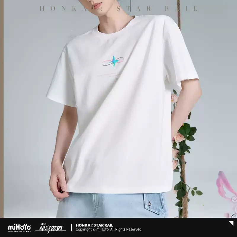Pre-order Honkai Star Rail Cyrene Impression Series White and Pink T-Shirts