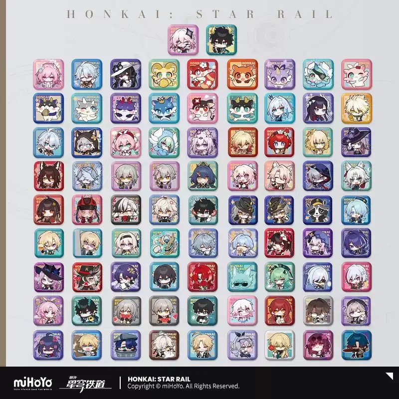 Pre-Order Honkai Star Rail PomPom Exhibition Hall Series Square Badge