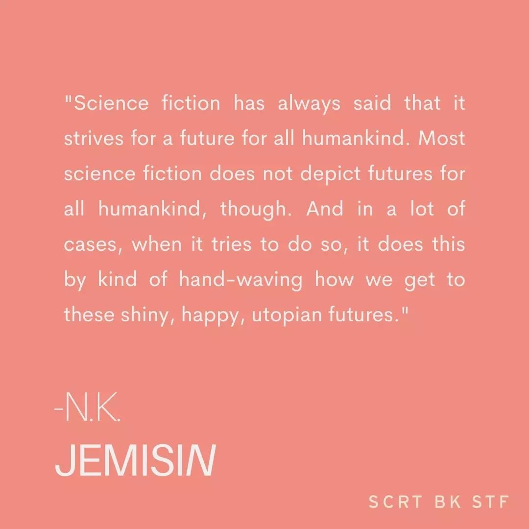 NK Jemisin, author of our April pick for Secret Book Club, The Fifth Season, is the voice we need in a genre dominated by white men!

We hope you're already stuck into (and obsessed with) The Fifth Season and you're jotting down your thoughts as you 