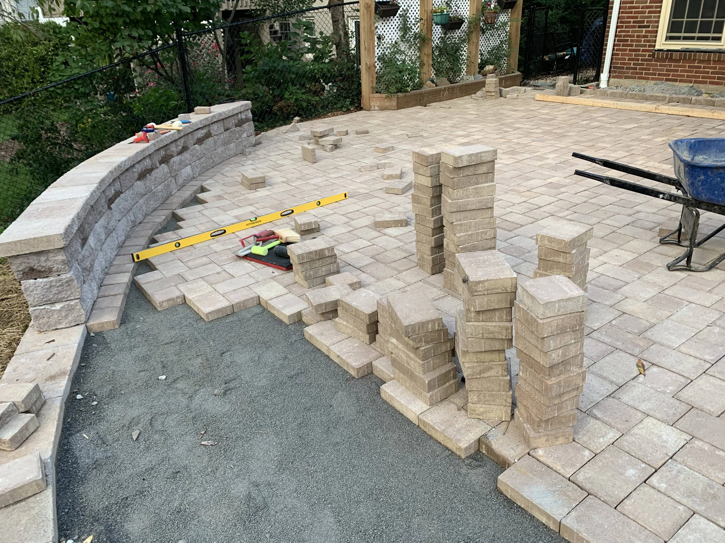 construction of paver patio