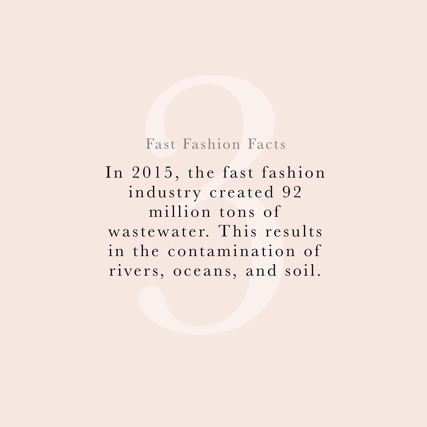 The fast fashion industry uses an unnecessary amount of water, its time we start thinking consciously before buying fast fashion.