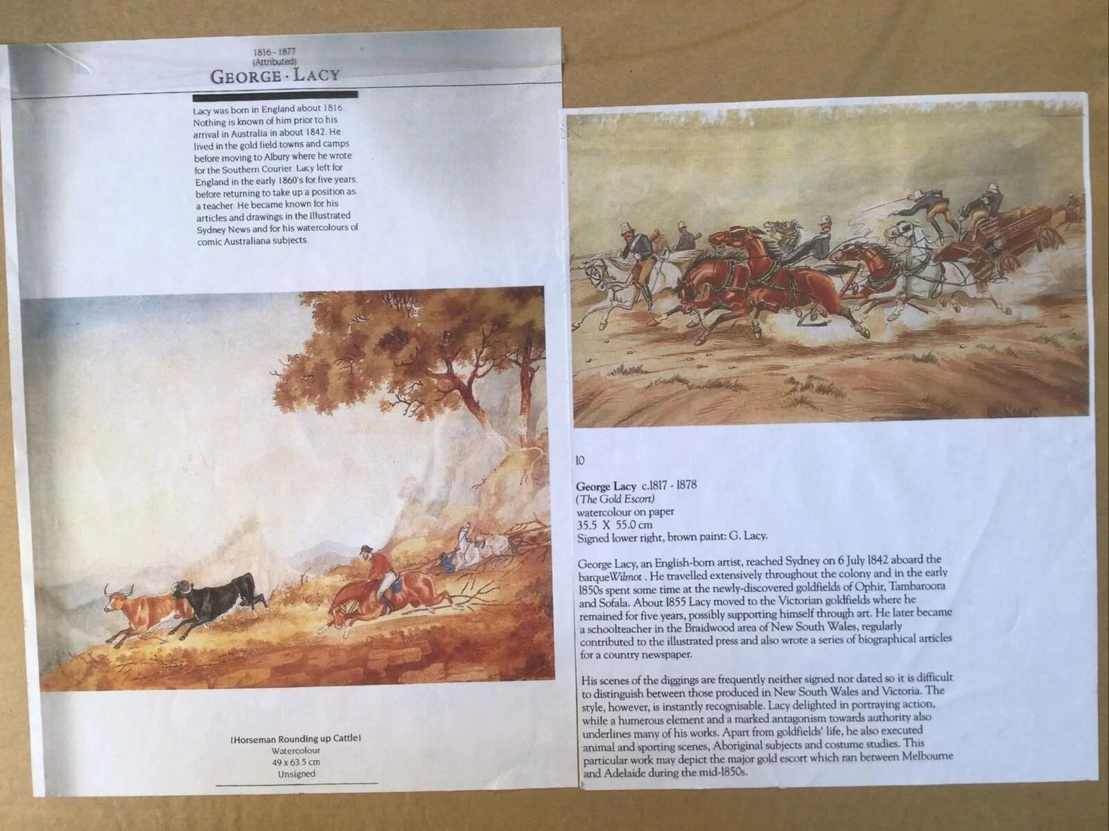 George Lacy Stagecoach Robbery Framed Watercolour — Hatherley Fine Art