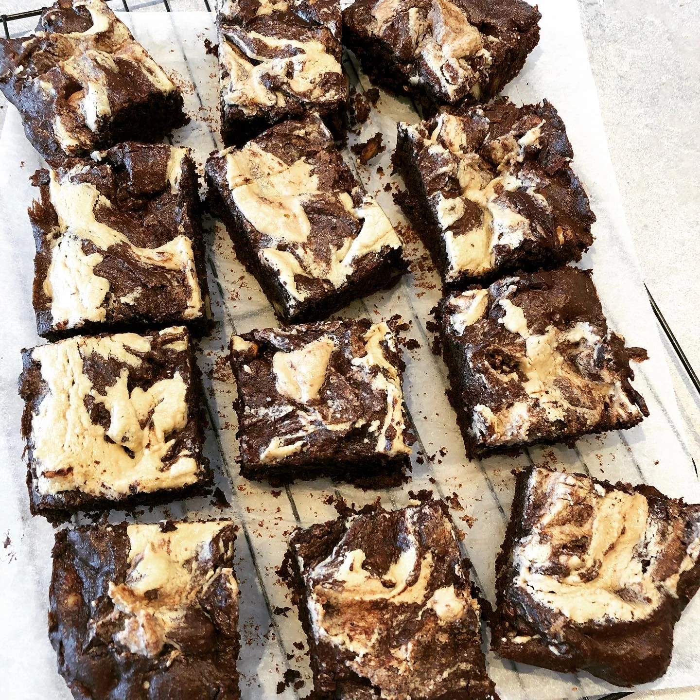 Double-Choc Tahini Brownies