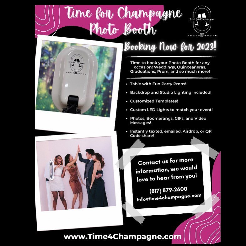I mean if there&rsquo;s no Photo Booth, did it really happen?? Time to book your Photo Booth to make your event one to remember!! ✨📸
.
.

🚨Now booking for 2023 with great rates!
Hablamos Espa&ntilde;ol!!
Make your event one to remember!!
#timeforch