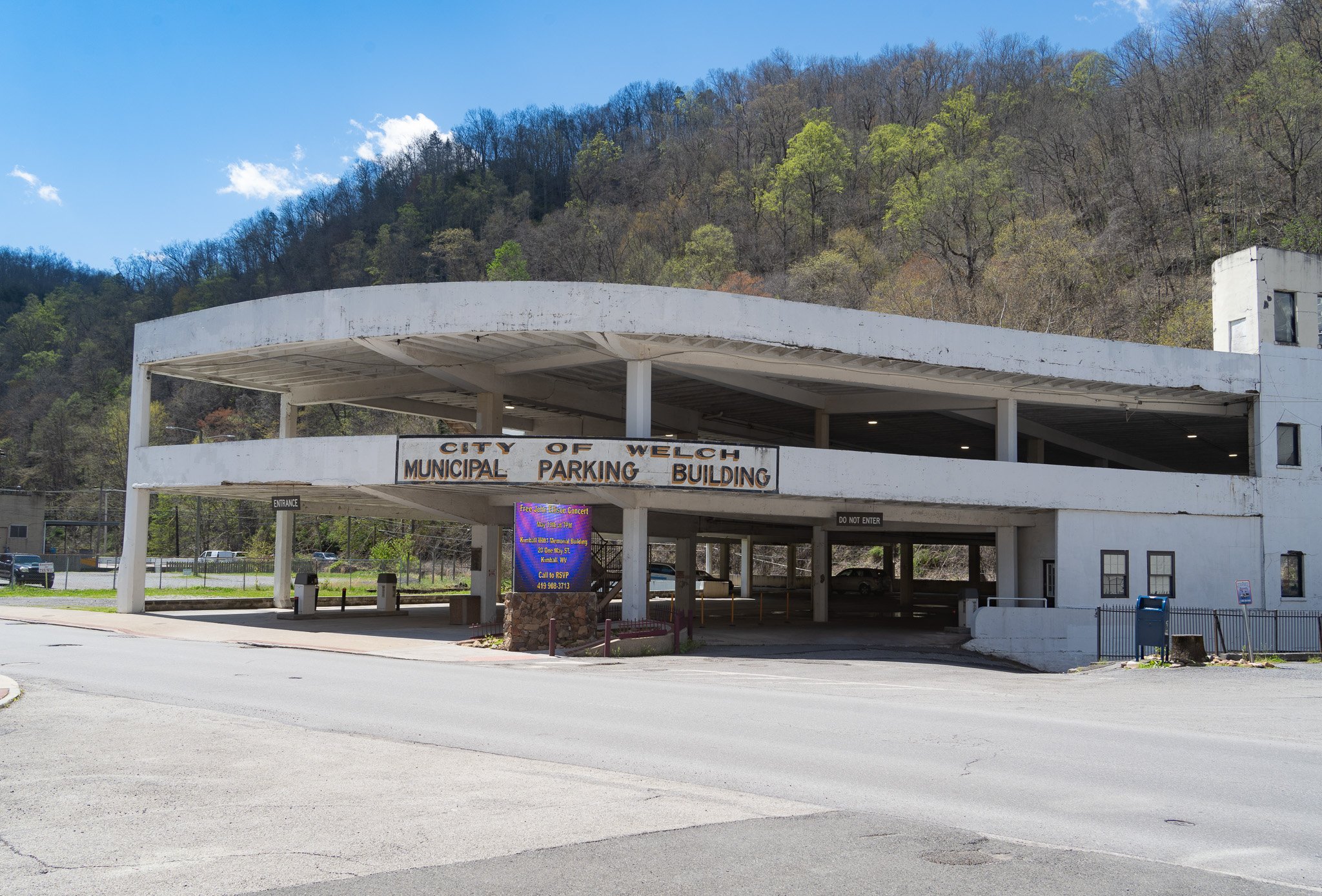 Welch Municipal Parking Garage, where JFK gave a speech 