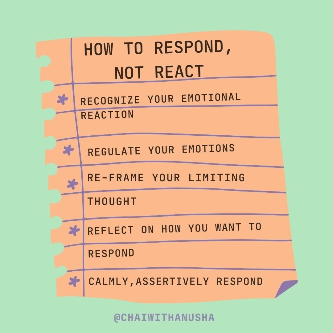 Ever reacted impulsively and poorly, only to feel guilty later and wish you could have responded better?

As a follow up to the last post, after having understood how the situation --&gt; thoughts --&gt; feeling --&gt; behavior cycle works, you can n