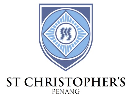 The logo of St. Christopher's Penang featuring a shield with a stylized emblem inside.