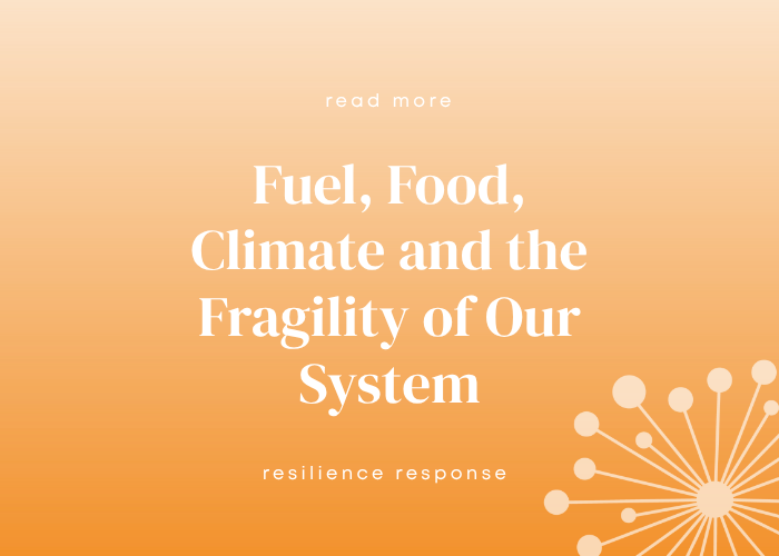 Fuel, Food, Climate and the Fragility of Our System