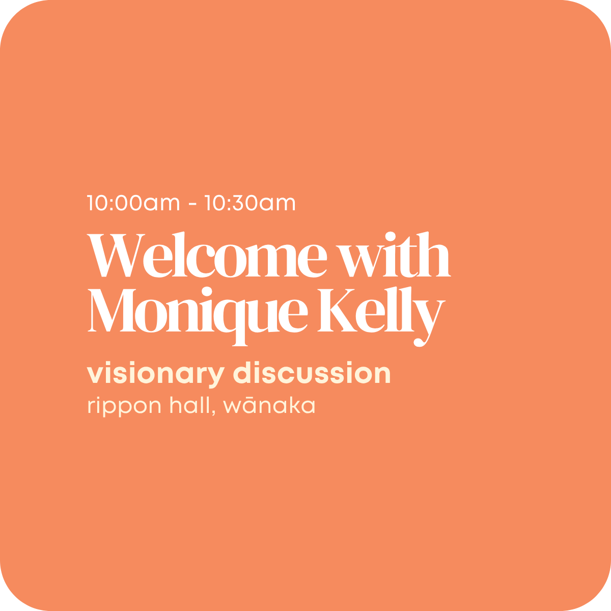 Welcome with Monique Kelly