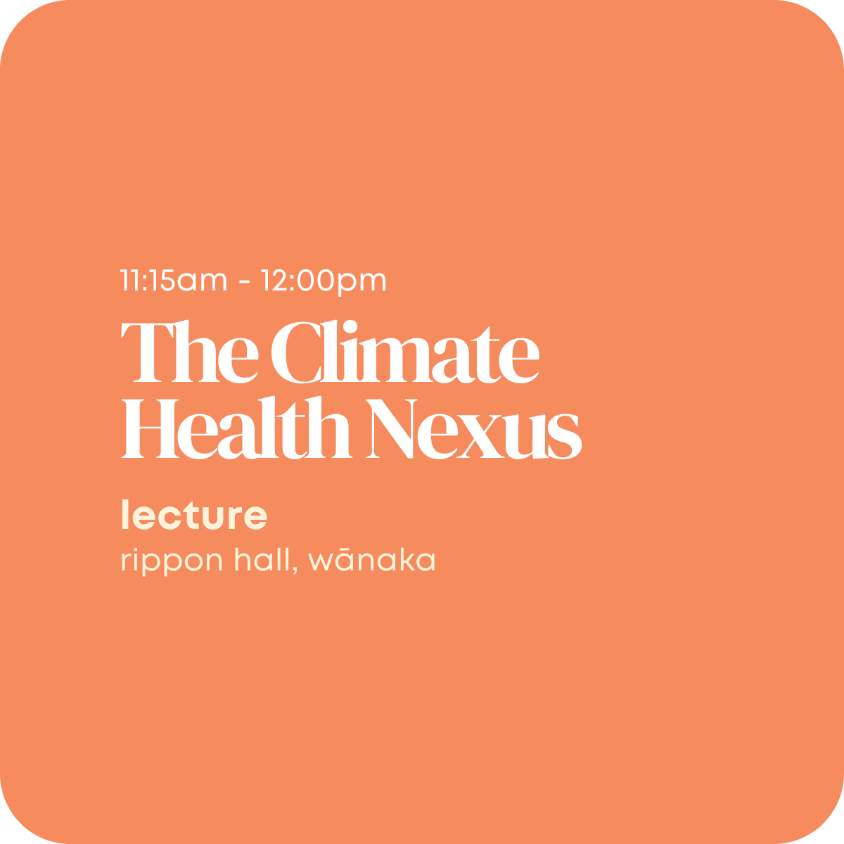 The Climate Health Nexus