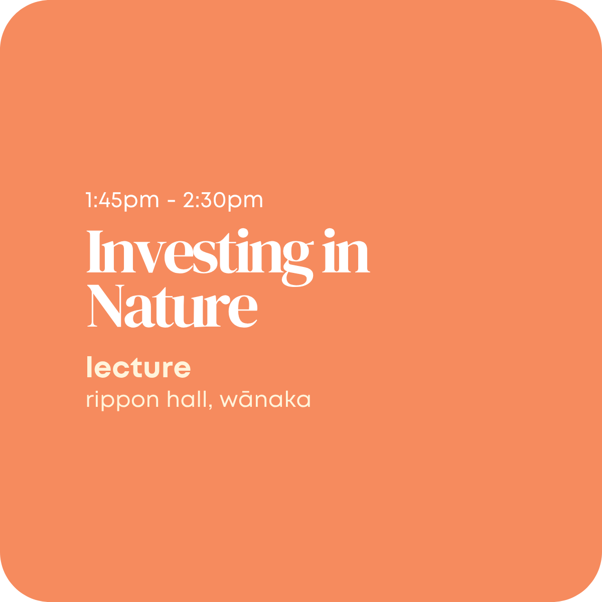Investing in Nature