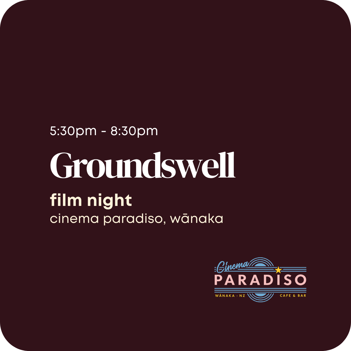 Wao Summit Film Night: Groundswell