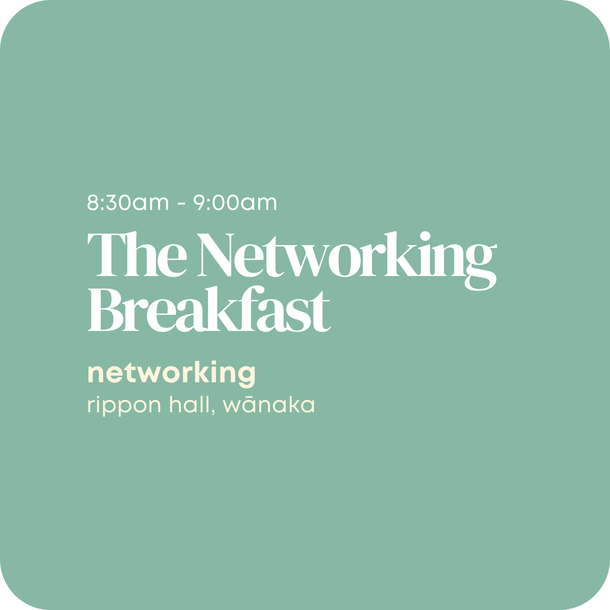 The Networking Breakfast